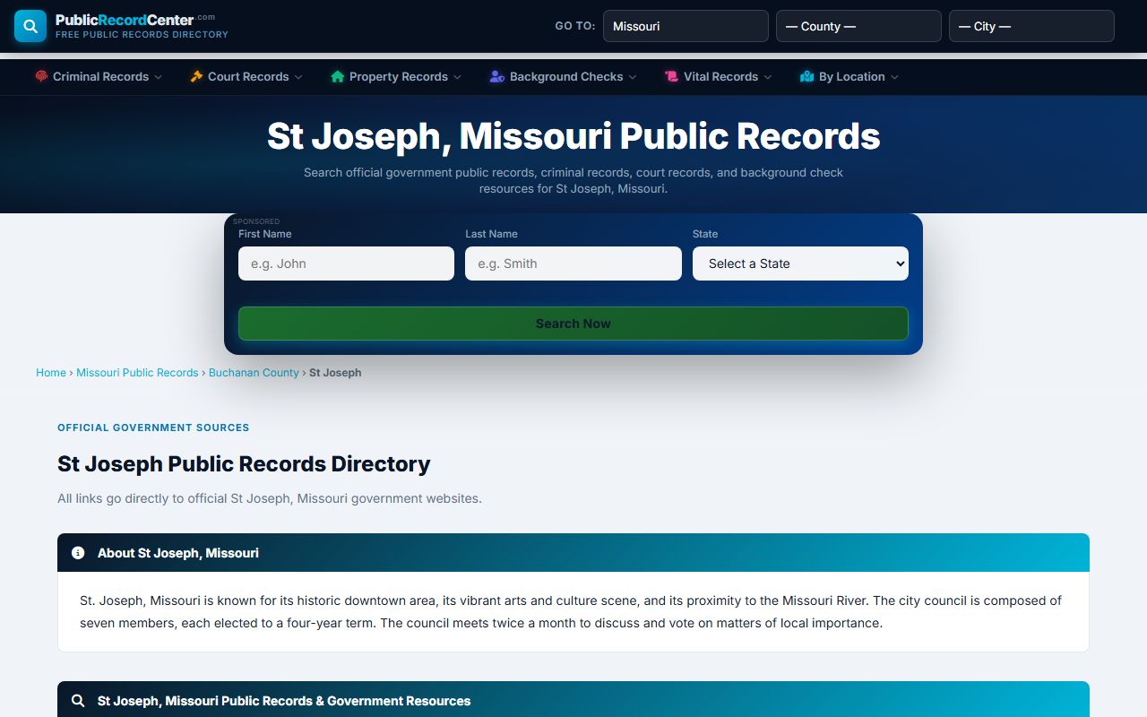St. Joseph Police Department DUI records division