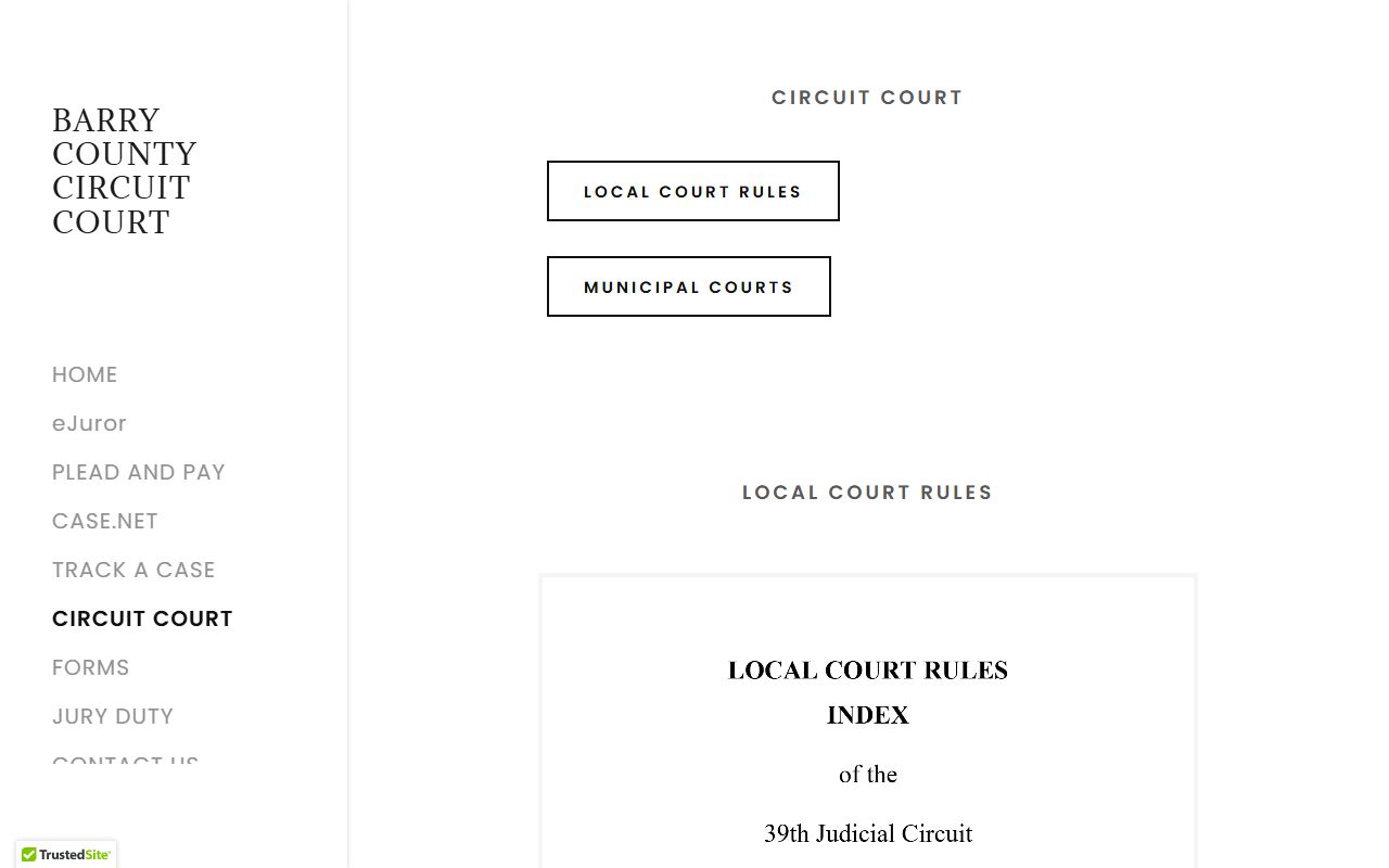 Barry County Circuit Court in Cassville Missouri where DUI records are filed