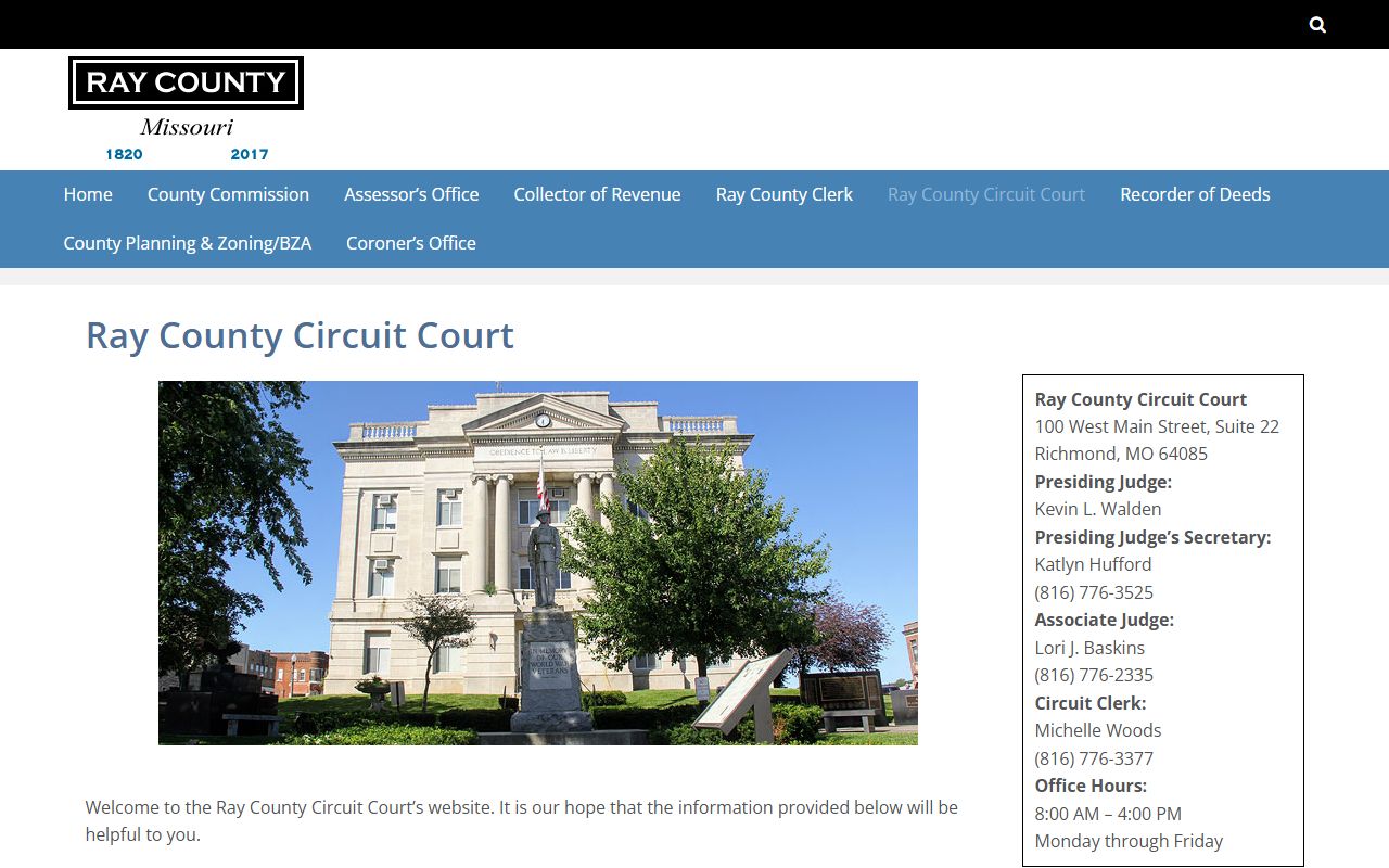 Ray County Circuit Court in Richmond for DUI records