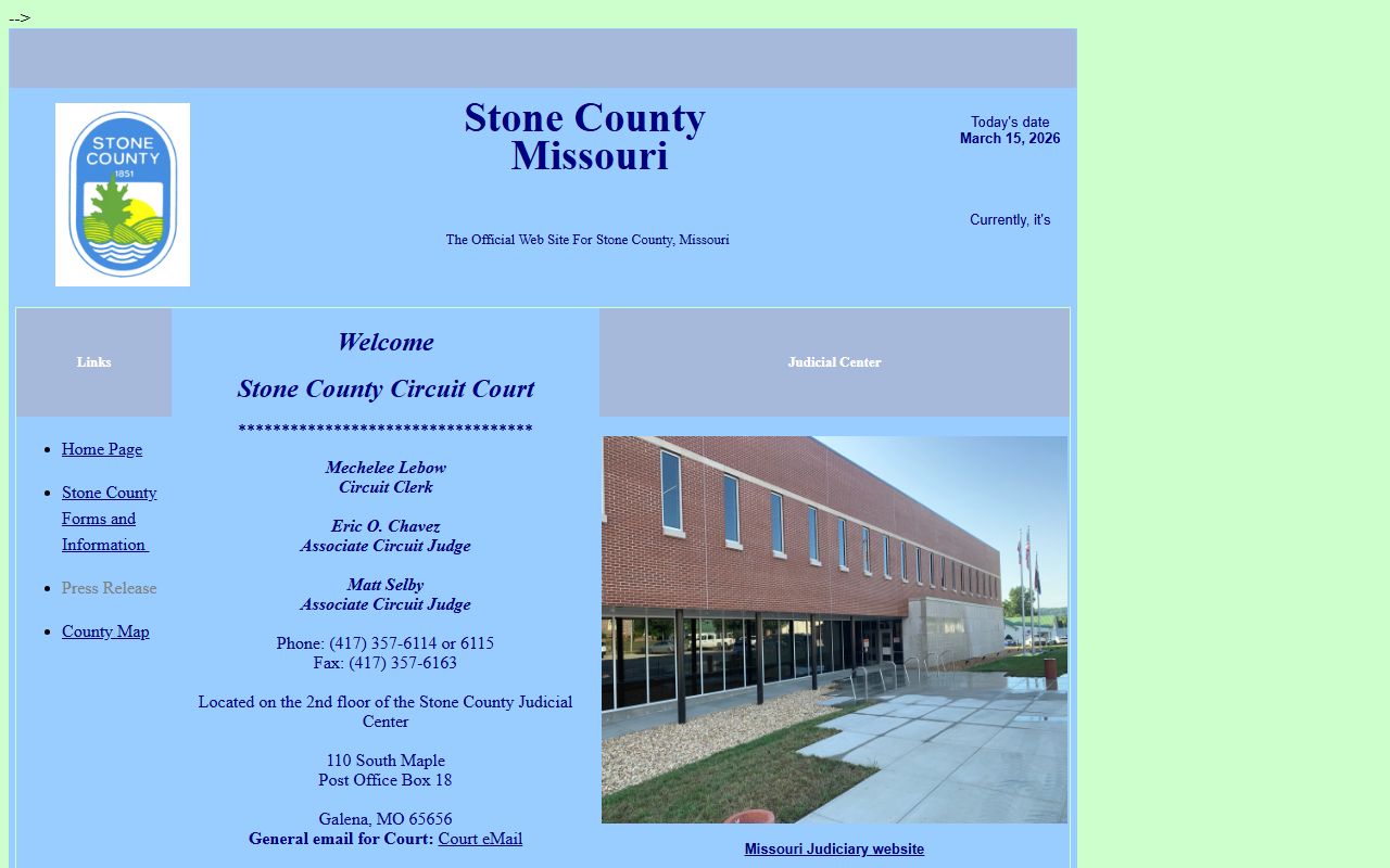 Stone County Circuit Court in Galena for DUI case filings